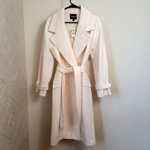 COPY - Faux Wool Belted Wrap Coat